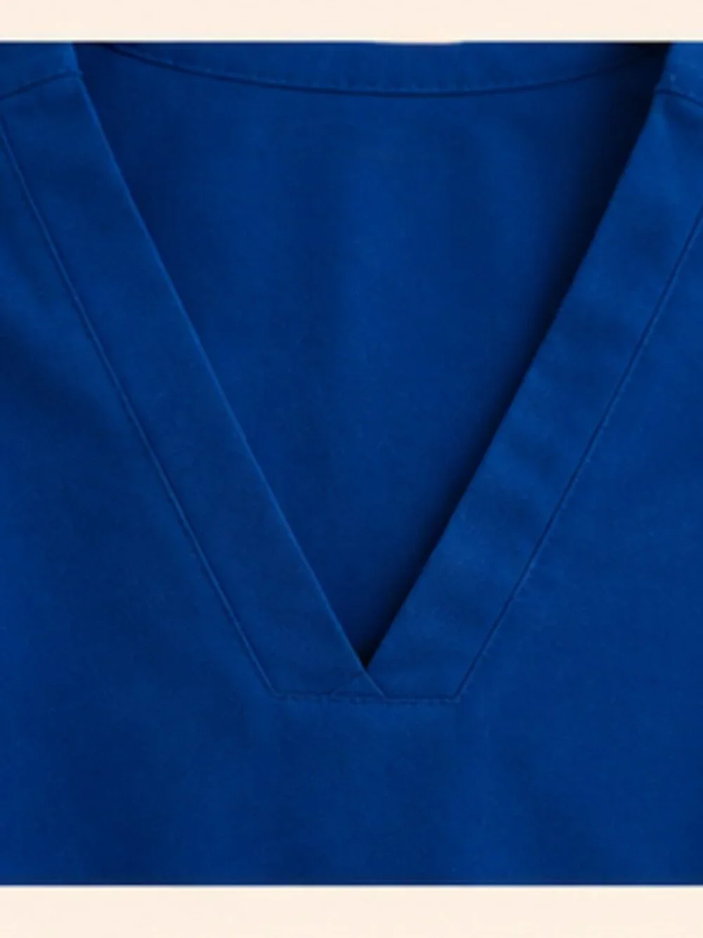 FIGS Casma Technical Collection Scrub Top Royal Blue Stretch V Neck Small